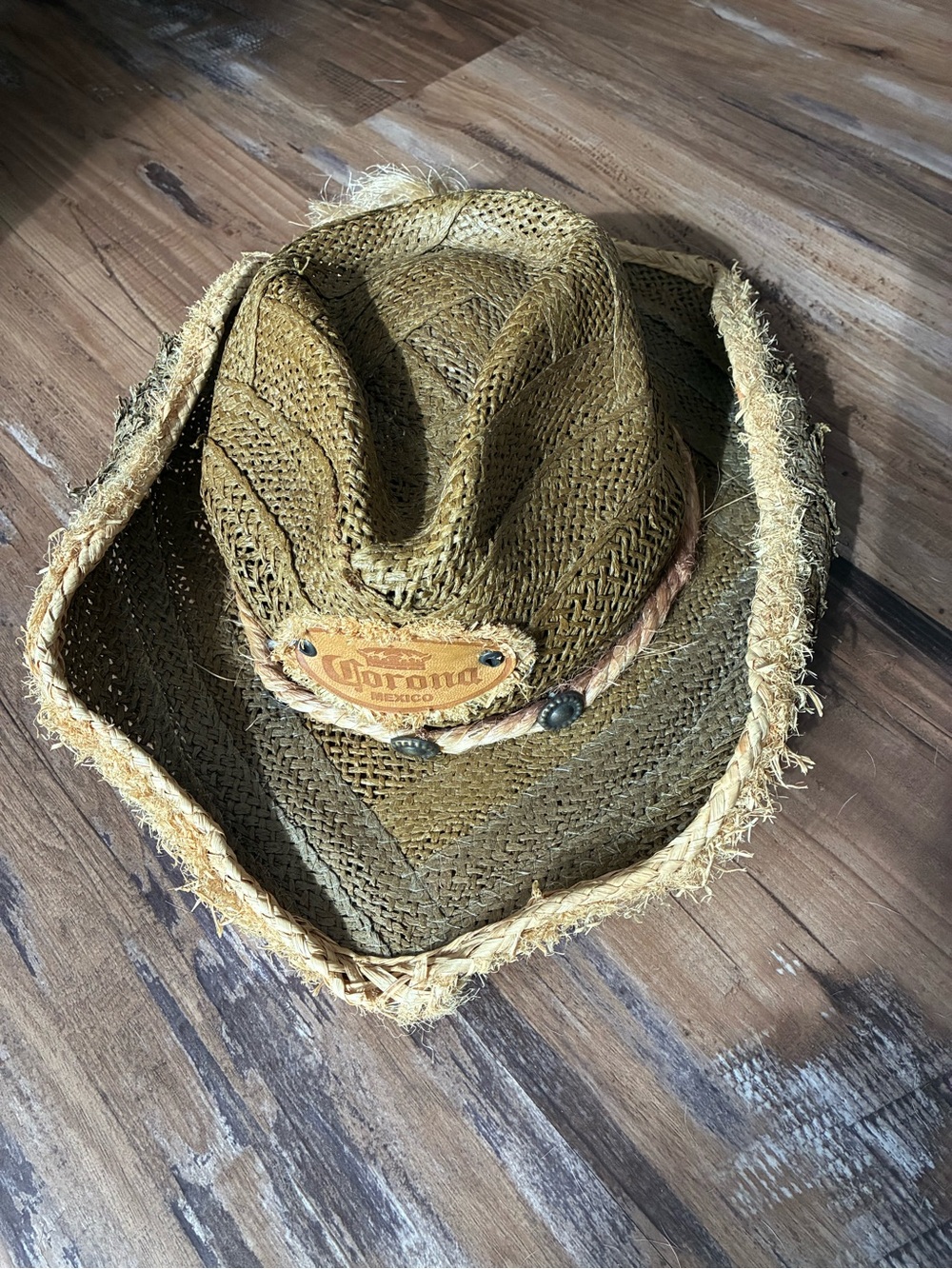Corona Straw Cowboy Hat Tan Beer Gonzalez Hats M Women’s Beach Boho Party